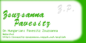 zsuzsanna pavesitz business card